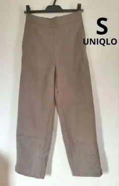 ユニクロ　ブラッシュドジャージーパンツ Sサイズ　ベージュ