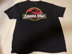 【Jurassic Park】映画ロゴプリントTシャツ ブラック XLサイズ