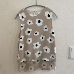 【美品】ケイトスペード　フラワープリント ノースリーブトップス