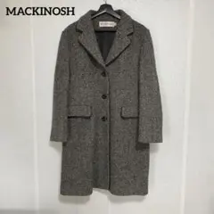 【美品!】マッキントッシュ チェスターコート グレー ヘリンボーンツイード L