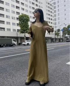 アメリヴィンテージ LAKE CURVE TRICOT RIB DRESS