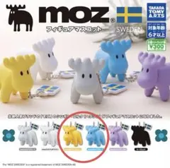 moz フィギュアマスコット ブルー イエロー ガチャガチャ セット