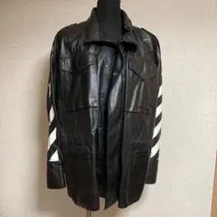offwhiteカバーオールレザージャケット