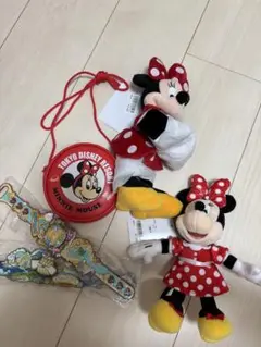 東京ディズニーリゾート ミニーマウス ぬいぐるみ　ポシェット　カラフルバンドなど