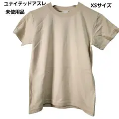 ユナイテッドアスレ 未使用品 コットンTシャツ XSサイズ ベージュ