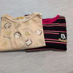 おさるのジョージ　ミッキー 長袖 Tシャツ　90センチ