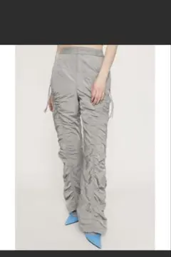 SLY グレー ルーシュデザイン パンツ M