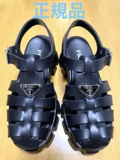 未使用に近い【PRADA】正規品ラバーサンダル38(24.5〜25cm)