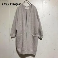 LILLY LYNQUE リリーリン★ウールシルク混 ニット カーディガン　羽織