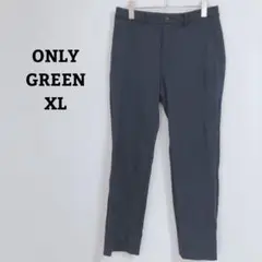 オンリー　テーパードパンツ　オフィカジ　シンプル　後ろゴム　ストレッチ　XL