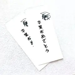 2枚 ミニ封筒 ポチ袋 小分け袋 卒業祝い 卒業式