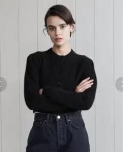 H BEAUTY&YOUTH CROPPED KNIT CARDIGAN