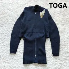 美品✨TOGA ARCHIVES トーガ ストーンフリンジジャンパー 紺 36