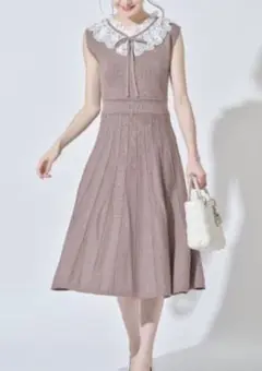 【値下げ】襟元が素敵な♡ニットワンピース
