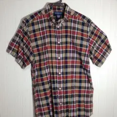 Ralph Laurenマドラスチェック柄 メンズ半袖シャツXL(18-20)