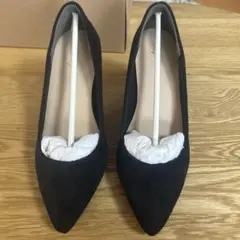【新品未使用】走れパンプス　ブラック ポインテッドトゥ ハイヒール　22.5