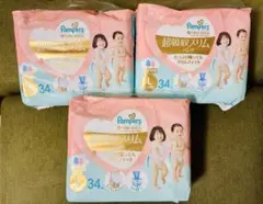 Pampers 超吸収スリム パンツ Lサイズ 34枚 3袋セット