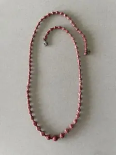 中川政七商店 別注スフィアプラスシルクリネンネックレス レッド　60cm