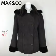 MAX&CO ☆フェイクムートン☆ショートコート フード付き