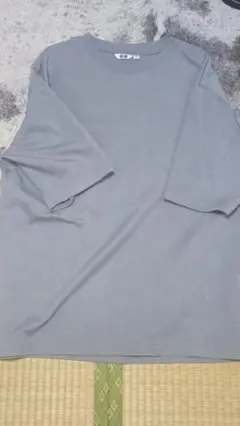 UNIQLO U ブルーグレー　エアリズムオーバーサイズTシャツ　半袖 XL
