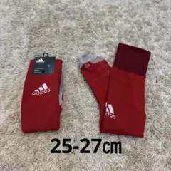 adidas サッカーストッキング　赤25-27㎝　新品+おまけ中古