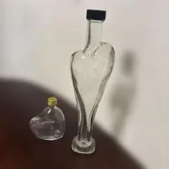 空き瓶　ハート型　2個セット