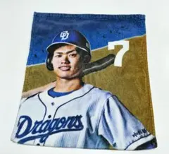 中日ドラゴンズ 根尾昴 フォトフェイスタオル 打者ver.　中古