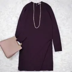 アドーア ADORE サイドスリット ニット ワンピース ロング ミモレ丈