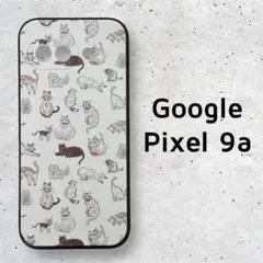Google Pixel9a ケース 猫 イラスト カバー