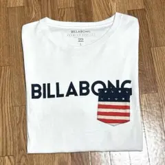BILLABONG ビラボング Tシャツ　白　アメリカ国旗　サイズL