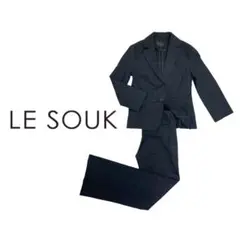11T428☆ Le souk ネイビー スーツ セットアップ フォーマル M