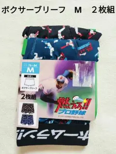 【タグ付き未使用】燃えろプロ野球　ボクサーブリーフ　М　２枚組　ドット絵