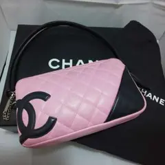 シャネル CHANEL カンボン アクセサリーポーチ ショルダー バッグ 正規品
