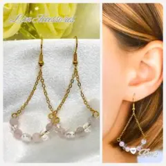 No.072♡ハンドメイドピアス・イヤリング♡3点購入+1点プレゼント