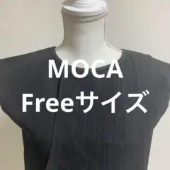 MOCA 黒 プリーツ ノースリーブ トップスFreeサイズ ファッション