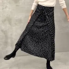 ビアズリー　ドットラップ風ロングスカート