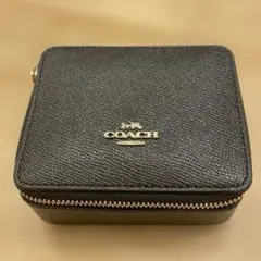 COACH コーチ ジュエリーボックス アクセサリーケース ブラック レザー