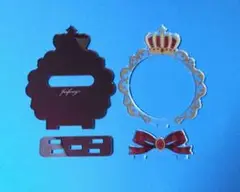 キャラ福くじ ロイヤルチェック 缶バッジスタンド レッド