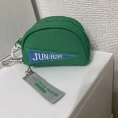 【新品未使用品】JUN AND ROPE グリーンポーチ