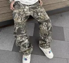 ミリタリー リアルツリー 迷彩柄 カーゴパンツ ワイドパンツ カモフラ パンツ
