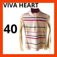 VIVA HEART ビバハート　ハーフジップ　ハイネック長袖ウェア　40 黄