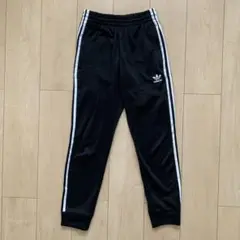adidas ブラック スウェットパンツ 3本ライン