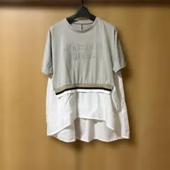 美品❣️ロゴティアードチュニックシャツ