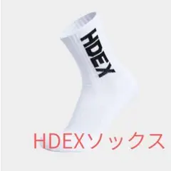 HDEX エイチデックス　ロゴソックス　ホワイト1足