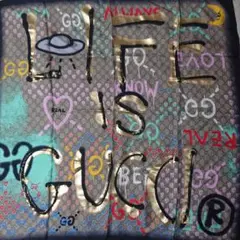 グッチ GUCCI スカーフ LIFE IS GUCCI