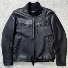 極美品■クシタニ　シングル　ライダースジャケット　本革　XL ブラック 2025年最新】KUSHITANI メンズ レザージャケット・ライダースの