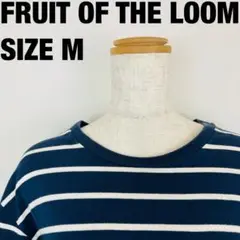 FRUIT OF THE LOOM ボーダーロゴタグ付半袖Tシャツ【A-121】