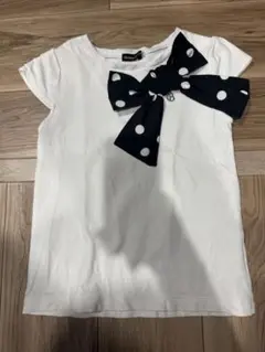 BEBE ドット柄リボンTシャツ