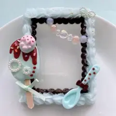 ホイップデコトレカケース　チョコミントアイスキャンディー