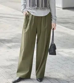◾️美品◾️JOURNAL STANDARDナイロンストレッチワイドパンツ　カーキ
